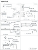 Bản vẽ kĩ thuật Bộ phụ kiện phòng tắm TOTO YS902N5V 5 Món