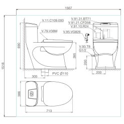 Bản-vẽ-kĩ-thuật-Bồn-cầu-1-khối-VIGLACERA-C109-nắp-êm