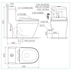 Bản-vẽ-kĩ-thuật-Bồn-cầu-1-khối-VIGLACERA-V35-V35M-nắp-êm