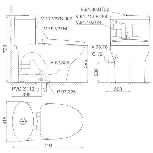 Bản-vẽ-kĩ-thuật-Bồn-cầu-1-khối-VIGLACERA-V37S-nắp-êm