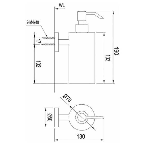 Bản vẽ kĩ thuật Hộp đựng xà phòng INAX KFV 25AY