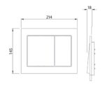 Bản vẽ kĩ thuật Nắp đậy nút nhấn xả bồn cầu TOTO MB007DP mạ crom mờ