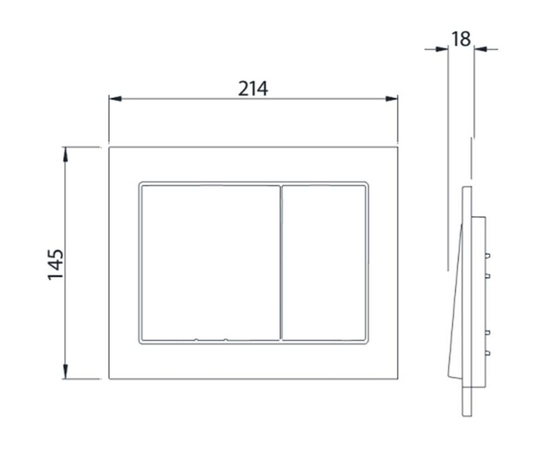 Bản vẽ kĩ thuật Nắp đậy nút nhấn xả bồn cầu TOTO MB007DP mạ crom mờ