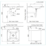 Bản-vẽ-kĩ-thuật-chậu-lavabo-VIGLACERA-CD20-đặt-bàn