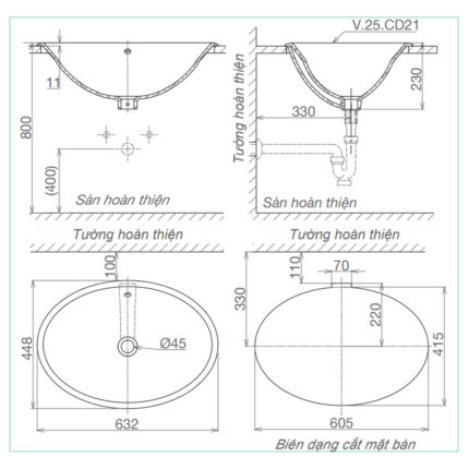 Bản-vẽ-kĩ-thuật-chậu-lavabo-VIGLACERA-CD21-dương-vành
