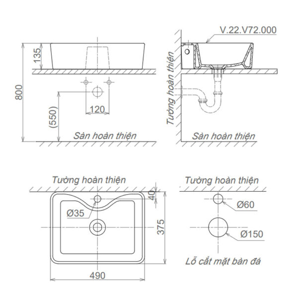 Bản-vẽ-kĩ-thuật-chậu-lavabo-VIGLACERA-V72-đặt-bàn