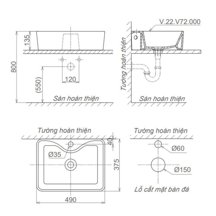 Bản-vẽ-kĩ-thuật-chậu-lavabo-VIGLACERA-V72-đặt-bàn