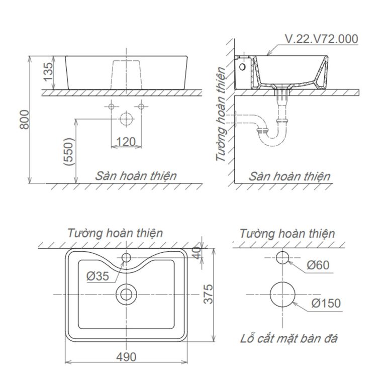 Bản-vẽ-kĩ-thuật-chậu-lavabo-VIGLACERA-V72-đặt-bàn