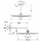 Bát sen âm tường Grohe Rainshower Cosmpolitan 310 26066000 - Ảnh 2