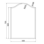 Bản vẽ kỹ thuật Gương nhà tắm VIGLACERA VG831 (VSDG1) 500x700mm