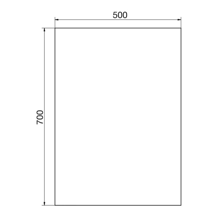 Bản vẽ kỹ thuật Gương nhà tắm VIGLACERA VG833 (VSD G3) 500x700mm