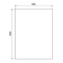 Bản vẽ kỹ thuật  Gương nhà tắm VIGLACERA VG834 (VSD G4) 450x600mm