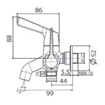 Bản vẽ kỹ thuật Vòi sen tắm American Standard WF-T603 dòng Winston lạnh