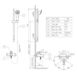 Bản vẽ kỹ thuật Vòi sen tắm VIGLACERA VG541.1 nóng lạnh
