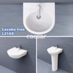 Chậu lavabo treo tường CAESAR L2140 - Ảnh 4