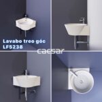 Chậu lavabo treo tường CAESAR LF5238 góc - Ảnh 4