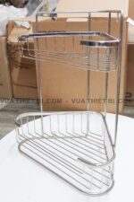 Kệ nhà tắm CAESAR ST810V góc inox 2 tầng - Ảnh 4