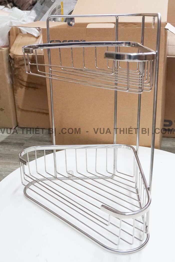 Kệ nhà tắm CAESAR ST810V góc inox 2 tầng - Ảnh 4