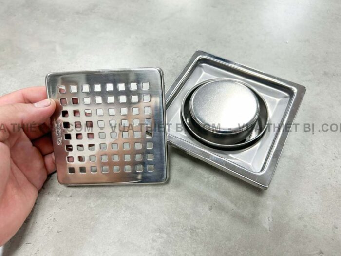 Phễu thoát sàn CAESAR ST1212L 120x120mm phi 90 - Ảnh 3