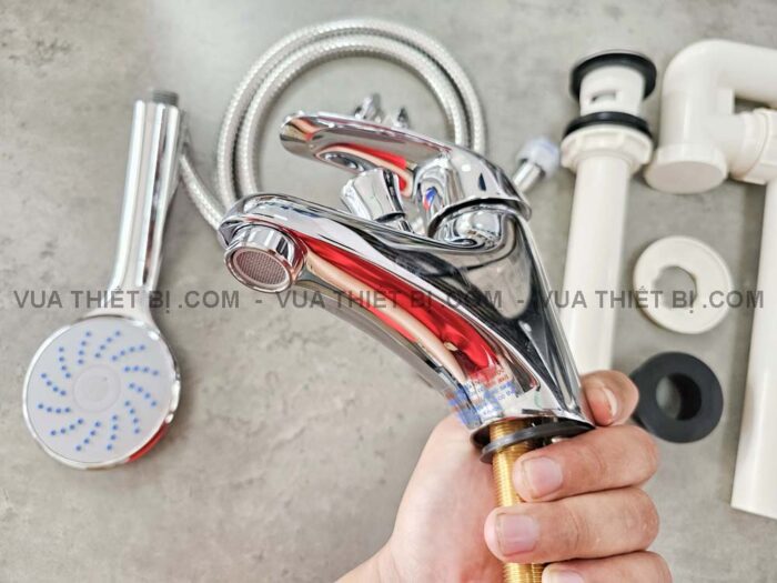 Vòi lavabo CAESAR B136CU kèm sen nóng lạnh - Ảnh 7