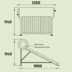 Máy nước nóng năng lượng mặt trời Ariston ECO TUBE ECO2 1812 25 T N SS 132 lít