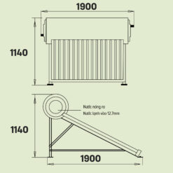 Máy nước nóng năng lượng mặt trời Ariston ECO TUBE ECO2 1820 25 T N SS 210 lít