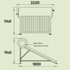 Máy nước nóng năng lượng mặt trời Ariston ECO TUBE ECO2 1824 25 T N SS 250 lít