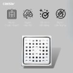 Phễu thoát sàn CAESAR ST1010B 100x100mm phi 60 - Ảnh 4