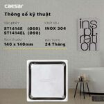 Phễu thoát sàn CAESAR ST1414EL 140x140mm phi 90 - Ảnh 6