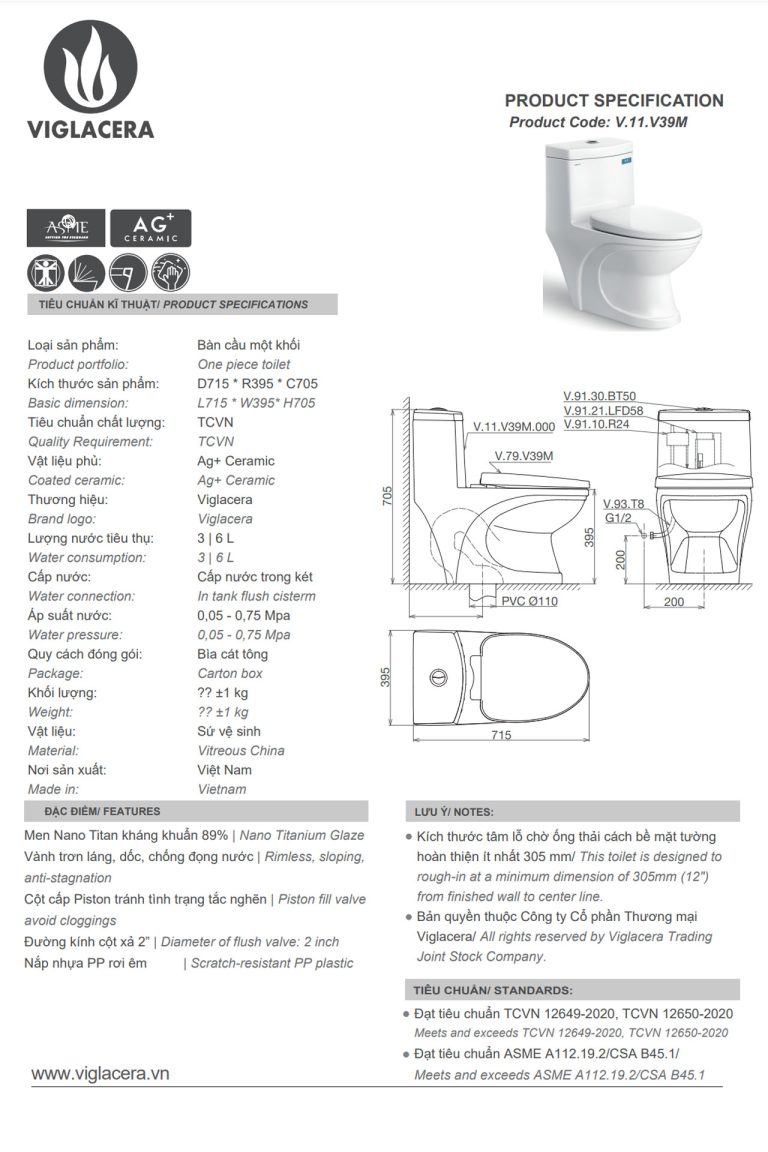 Thông-số-kĩ-thuật-Bồn-cầu-1-khối-VIGLACERA-V39-V39M-nắp-êm
