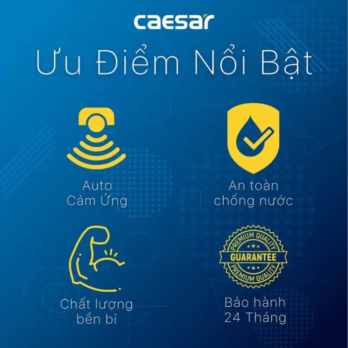 Van xả tiểu Caesar A654 cảm ứng  dùng điện âm tường - Ảnh 4