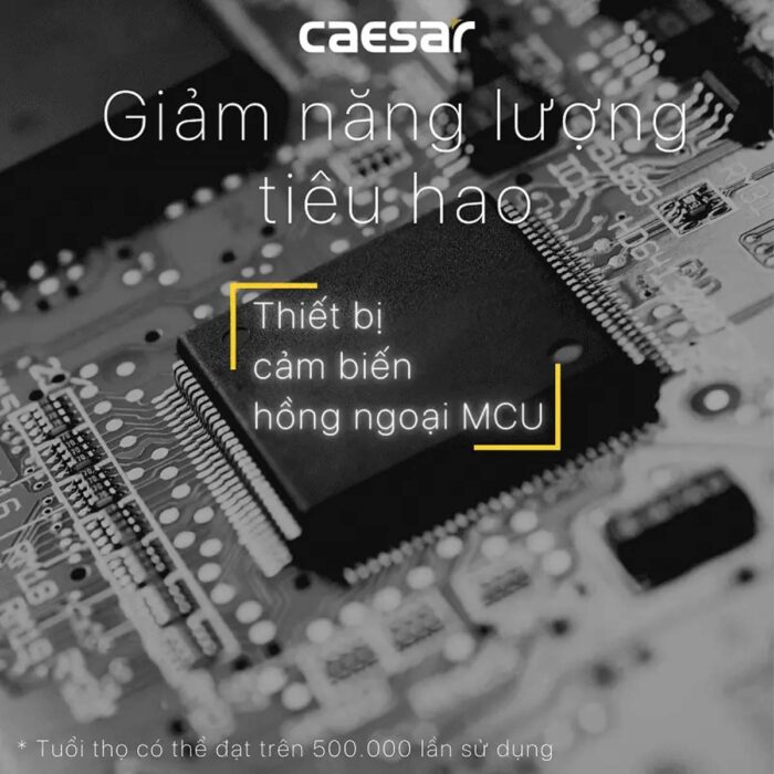 Van xả tiểu Caesar A654 cảm ứng  dùng điện âm tường - Ảnh 6