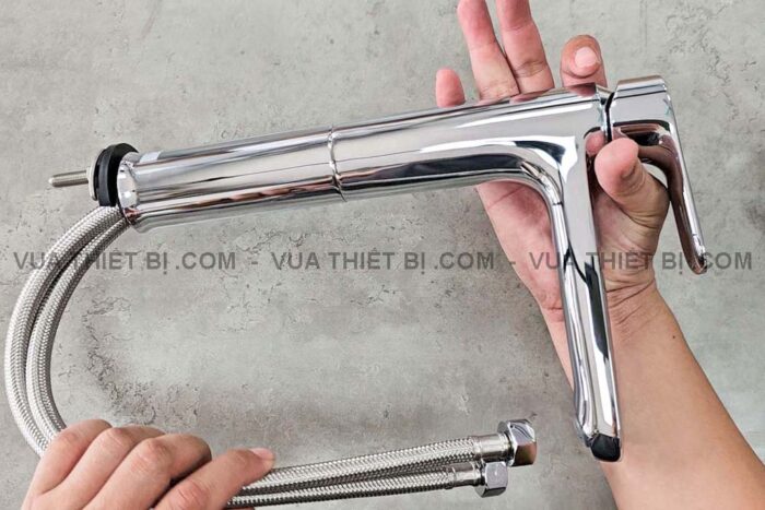 Vòi lavabo INAX LFV-1402SH cổ cao nóng lạnh - Ảnh 8