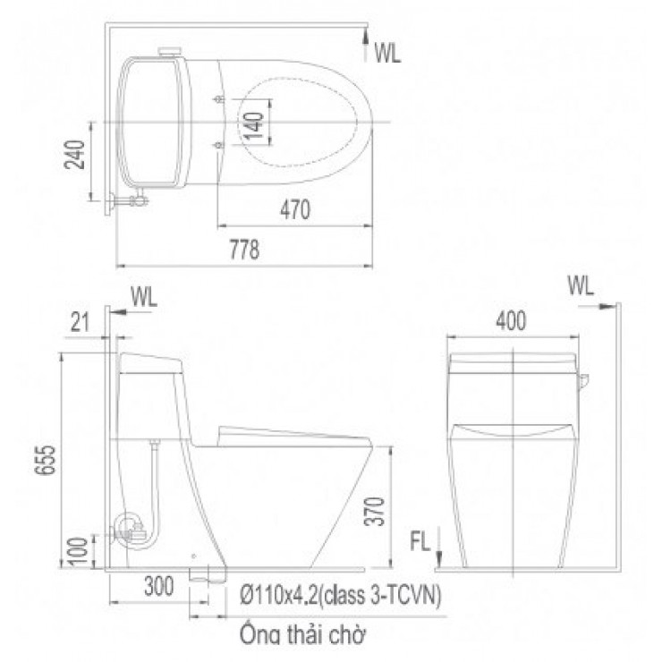 INAX AC-918R CW-S15VN - Bồn cầu thông minh nắp rửa cơ 1 INAX AC-918R CW-S15VN - Bồn cầu thông minh nắp rửa cơ