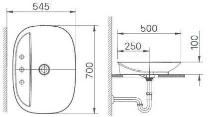 INAX AL-640V - Chậu lavabo đặt bàn