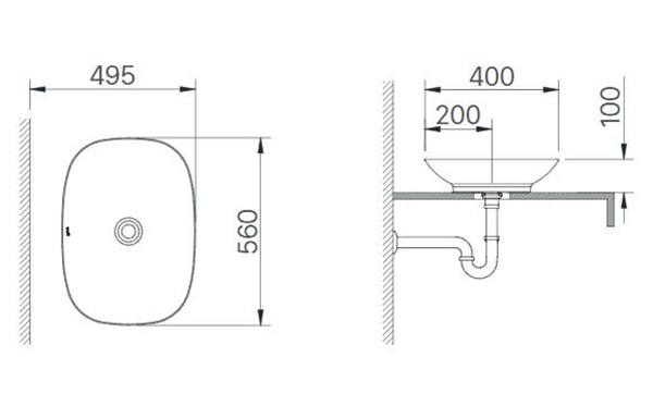 INAX AL-S620V - Chậu lavabo đặt bàn