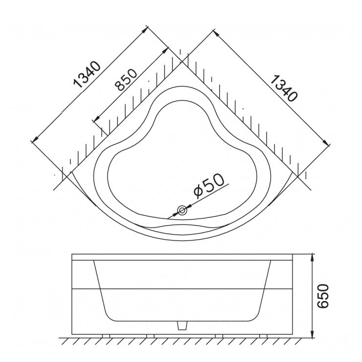 CAESAR AT5133A - Bồn tắm góc xây