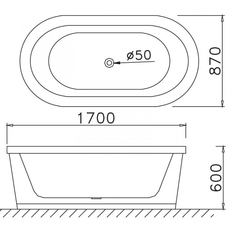 CAESAR AT6170 - Bồn tắm lập thể