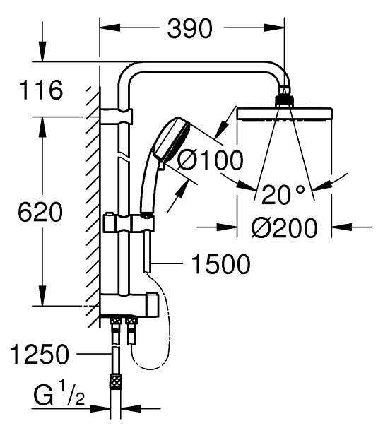 ban ve bo sen cay grohe new tempesta cosmo 200 27394001