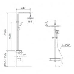 INAX INAX BFV-635S - Vòi sen cây