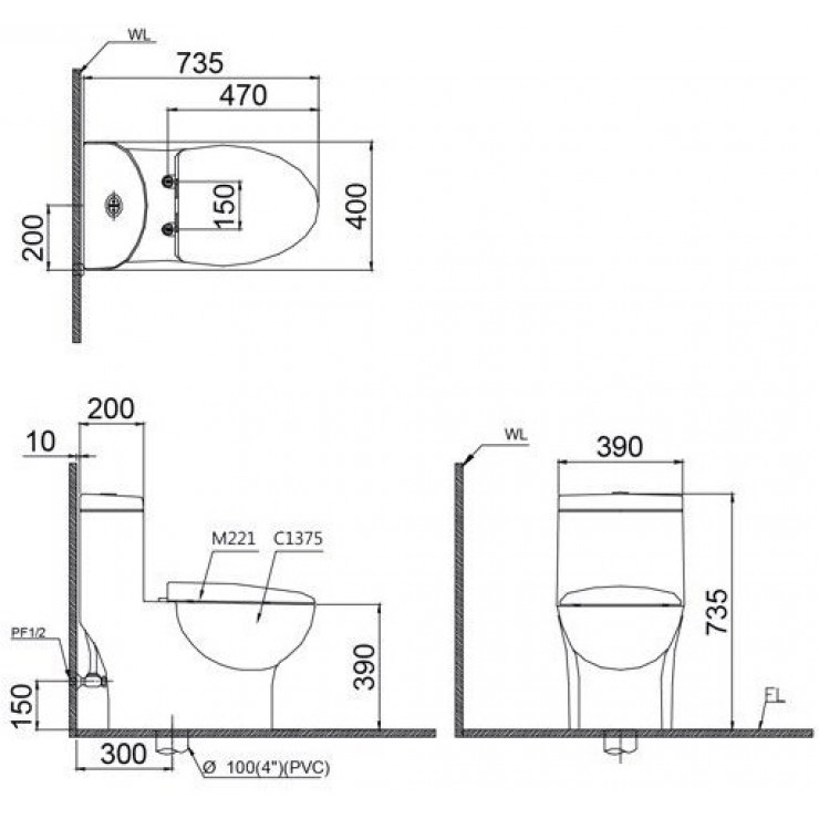 CAESAR CD1375 TAF200H - Bồn cầu thông minh nắp rửa điện tử 1 CAESAR CD1375 TAF200H - Bồn cầu thông minh nắp rửa điện tử