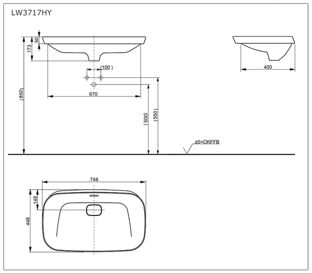 Chậu rửa mặt lavabo TOTO LW3717HY Đặt Bàn
