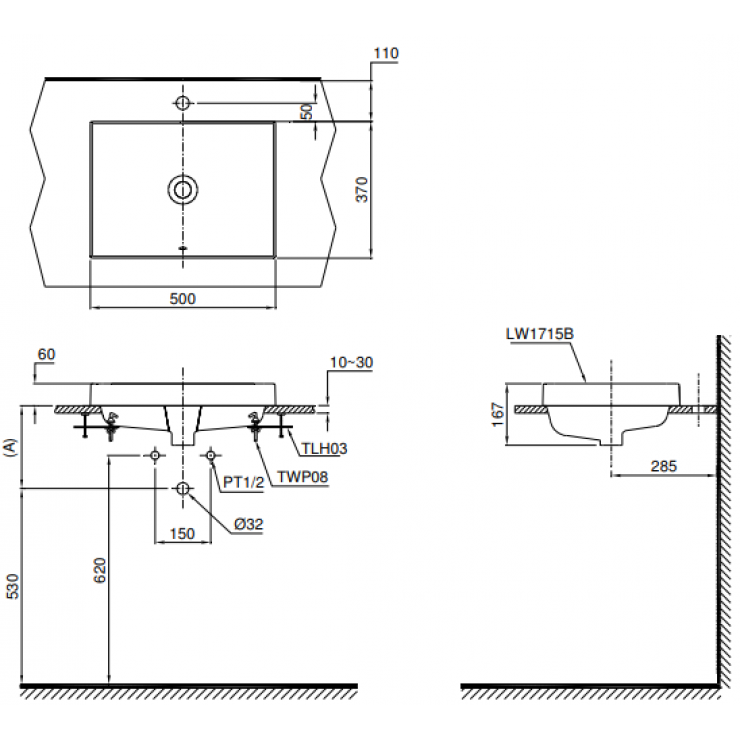 TOTO L1715 - Chậu lavabo đặt bàn 1 TOTO L1715 - Chậu lavabo đặt bàn