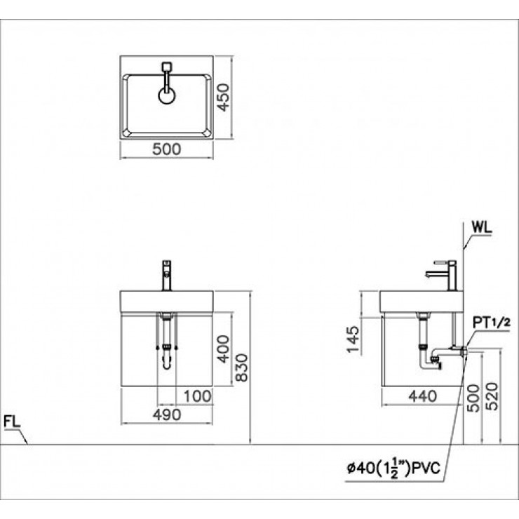 CAESAR LF5253 - Chậu lavabo đặt bàn 1 CAESAR LF5253 - Chậu lavabo đặt bàn