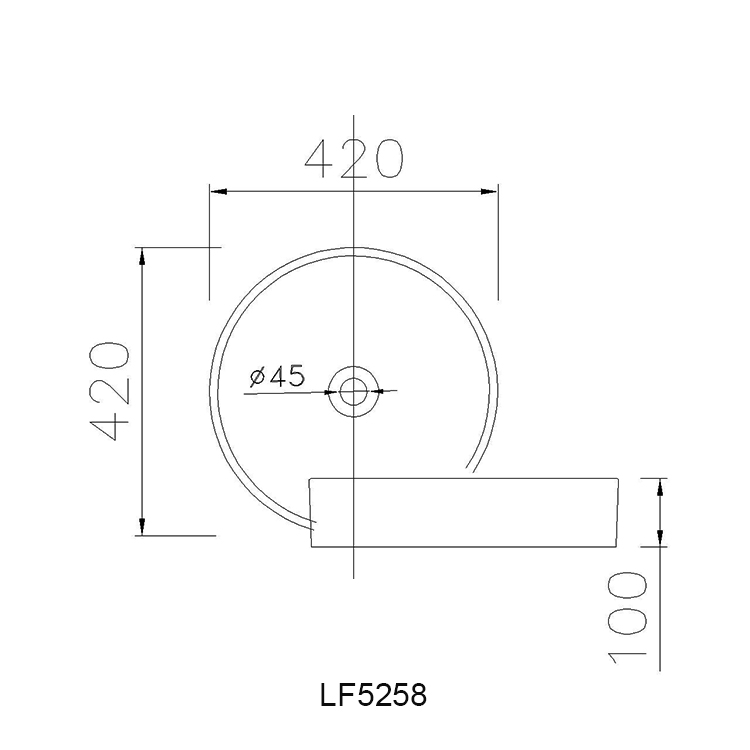 CAESAR LF5258 - Chậu lavabo đặt bàn 1 CAESAR LF5258 - Chậu lavabo đặt bàn