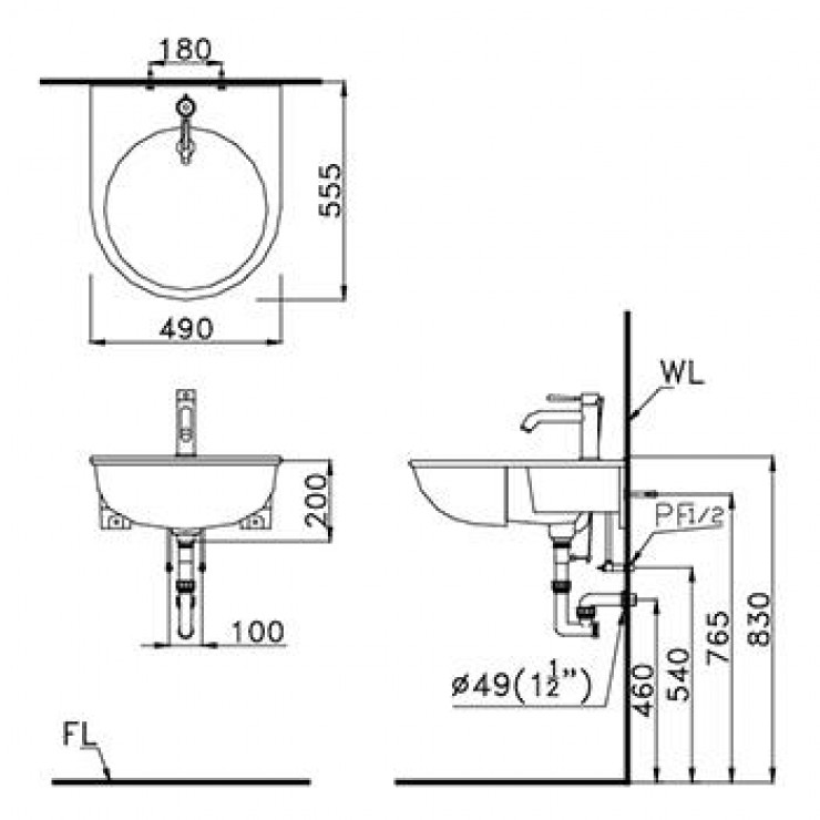 CAESAR LF5302 - Chậu lavabo đặt bàn 1 CAESAR LF5302 - Chậu lavabo đặt bàn