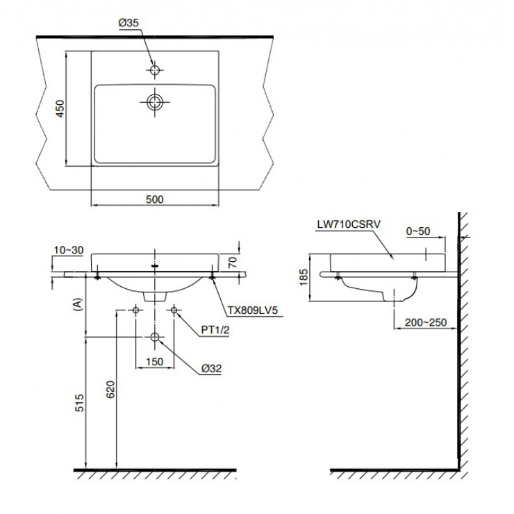 TOTO LT710CSR - Chậu lavabo đặt bàn 1 TOTO LT710CSR - Chậu lavabo đặt bàn