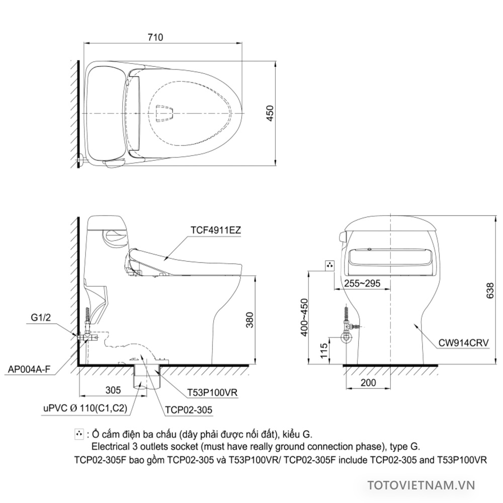 TOTO MS914CW12 (MS914CRW12) - Bồn cầu thông minh nắp rửa điện tử TCF4911EZ 1 TOTO MS914CW12 (MS914CRW12) - Bồn cầu thông minh nắp rửa điện tử TCF4911EZ
