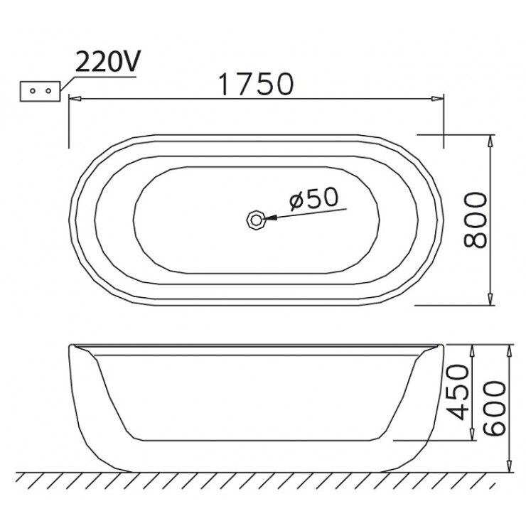 CAESAR MT0770 - Bồn tắm massage xây 1 CAESAR MT0770 - Bồn tắm massage xây