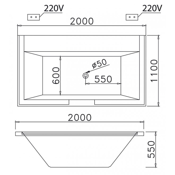 CAESAR MT7520 - Bồn tắm massage xây